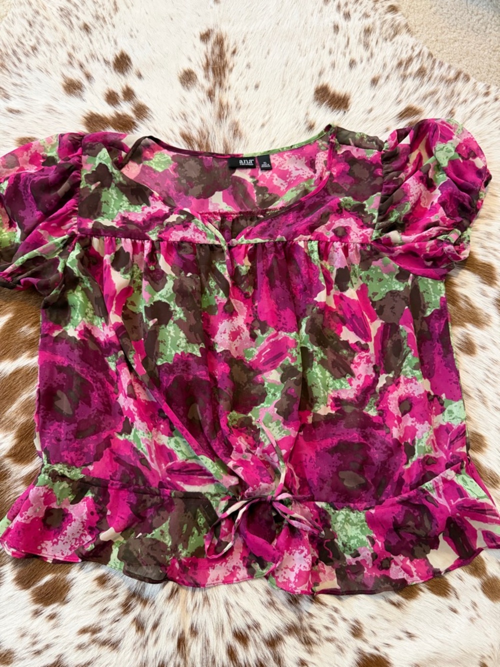 whimsy fairy magenta top with ruffles